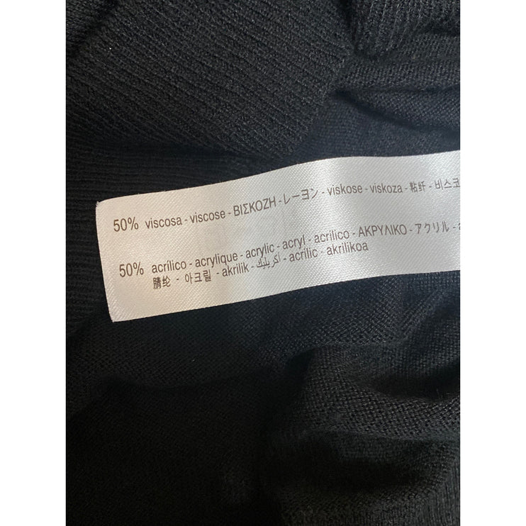 Zara Womens Black Boat Neck Drop Long Sleeve Casual Jersey T-Shirt Sweater Top L