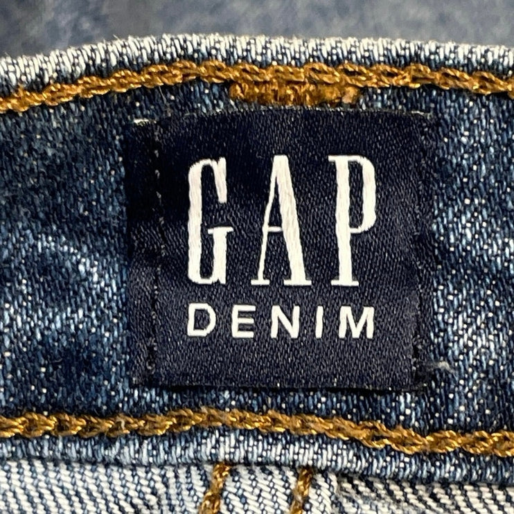 Gap Women's Blue Medium Wash Mid Rise Cut Off Raw Hem Denim Jean Shorts Size 28