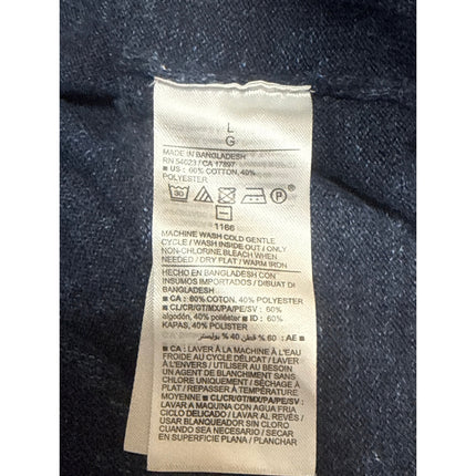Old Navy Men's Navy Blue Crew Neck Long Sleeve Knit Basic T Shirt Tee Top Size L