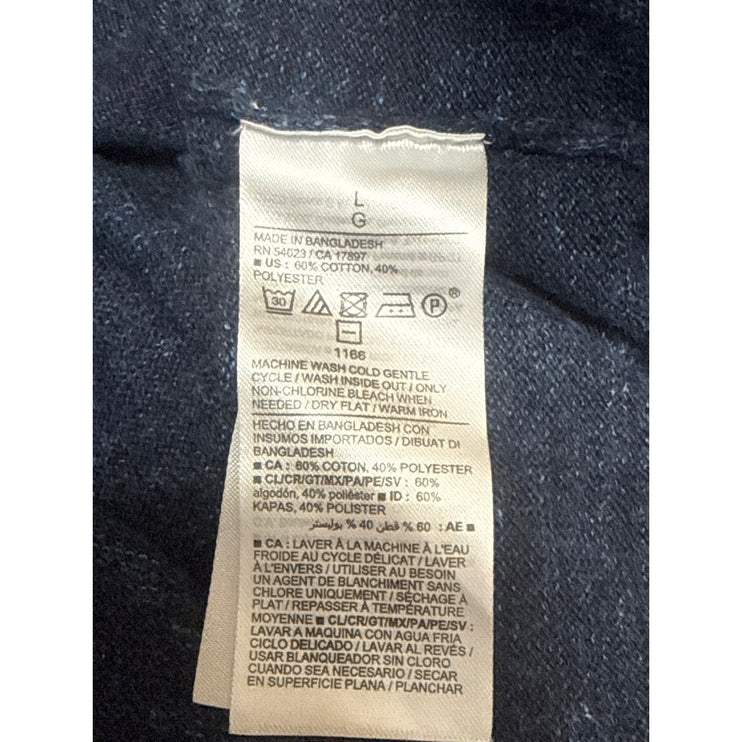 Old Navy Men's Navy Blue Crew Neck Long Sleeve Knit Basic T Shirt Tee Top Size L