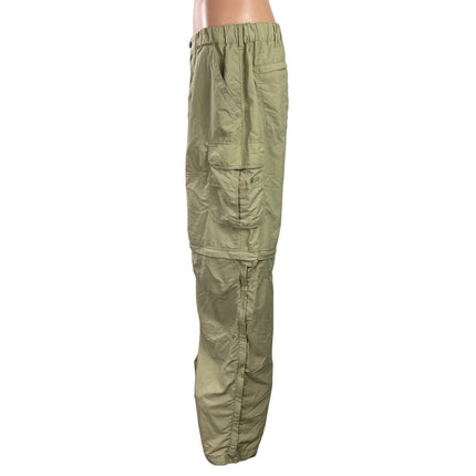 REI Beige High Waisted Convertible Hiking Outdoor Trousers Cargo Pants Size 36L