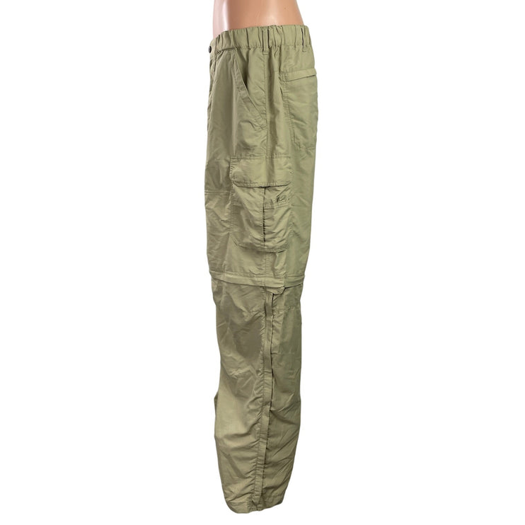 REI Beige High Waisted Convertible Hiking Outdoor Trousers Cargo Pants Size 36L