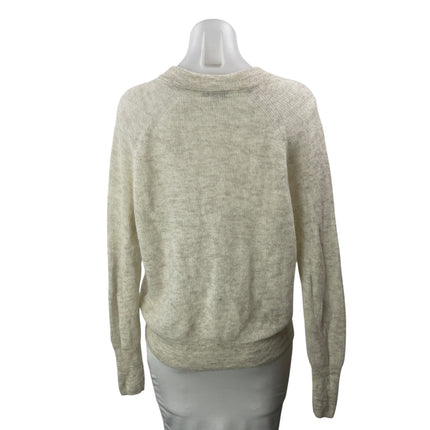 Madewell Women's Beige Knit Long Sleeve V Neck Pullover Sweater Top Size S