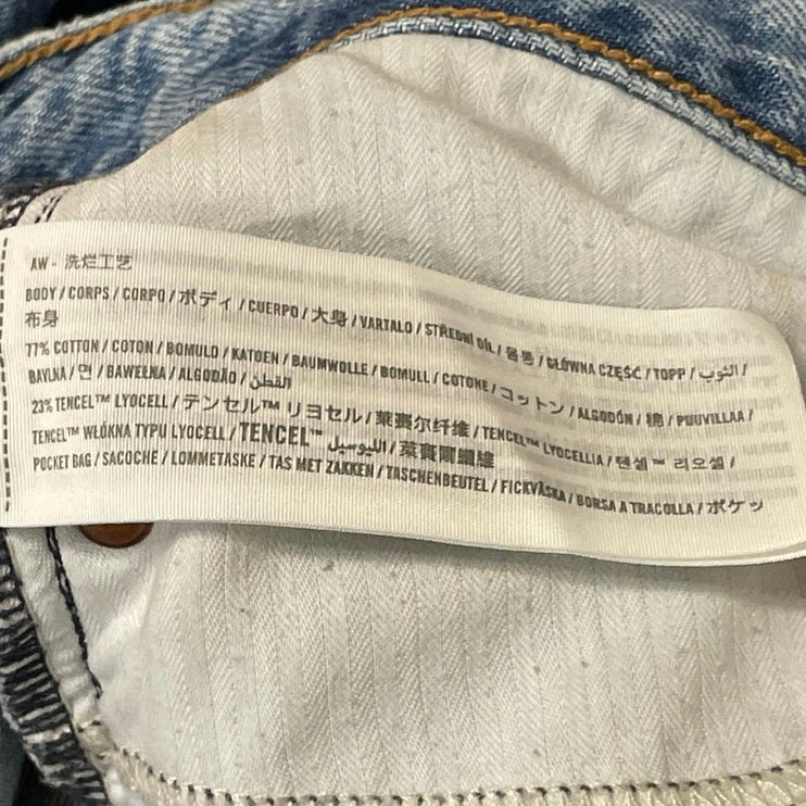 Abercrombie & Fitch The Wide Leg High Rise Women's Blue Denim Jeans Size 27/4