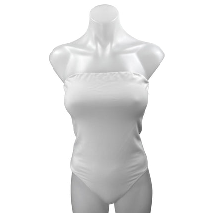 Aritzia Babaton White Strapless Tube Bandeau Sleeveless Bodysuit Top Size M