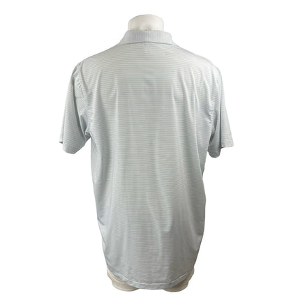Peter Millar Daybreak Performance Stripe Short Sleeve Athletic Polo Shirt Top XL