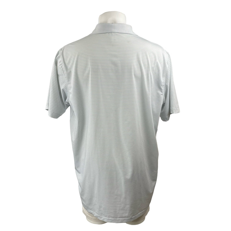 Peter Millar Daybreak Performance Stripe Short Sleeve Athletic Polo Shirt Top XL