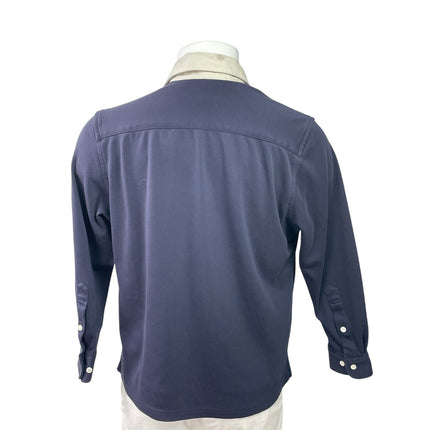 Cultum Men's Navy Blue Long Sleeve Polo Shirt Sweater Sweatshirt Top Size M