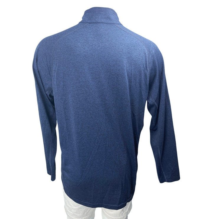 Eddie Bauer Men's Blue 1/4 Zip Long Sleeve High Neck Sweatshirt Sweater Top Sz L