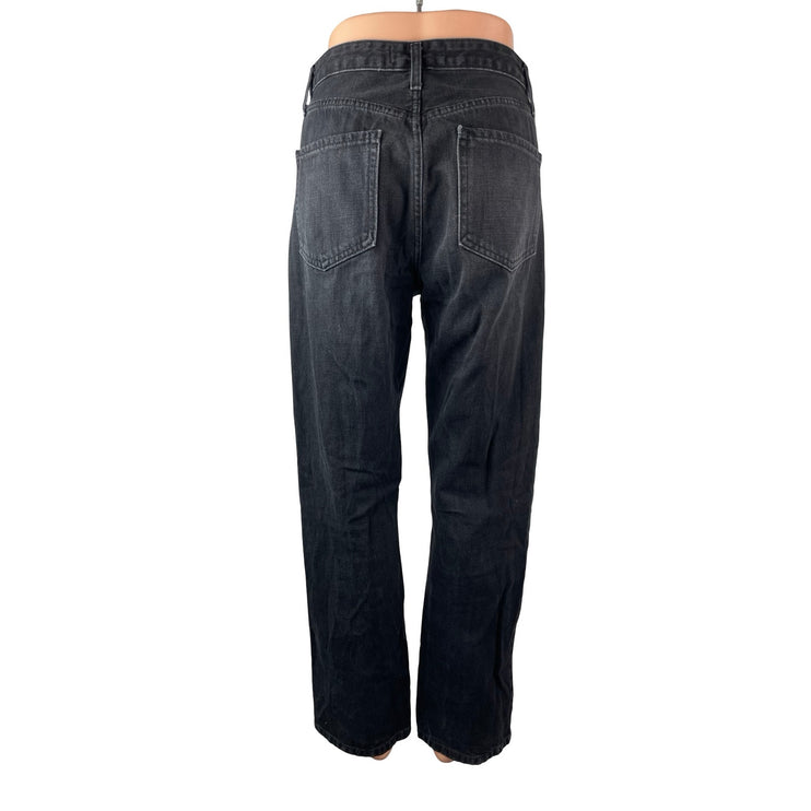Just Black Denim Women's Distressed High Waisted Straight Denim Jeans Pants 26