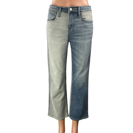 NEW Current Elliott The Vanessa Blue Gray Two Tone Straight Denim Jean Pants 26
