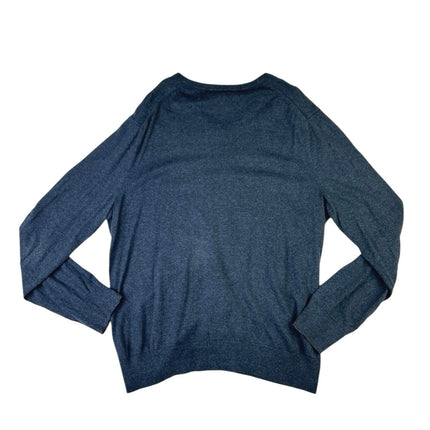 Banana Republic Men's Blue Silk Cashmere Knit Long Sleeve Pullover Sweater Top L