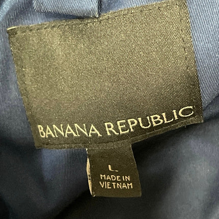 Banana Republic Men's Blue Long Sleeve Utility Pocket Water Resist Coat Jacket L
