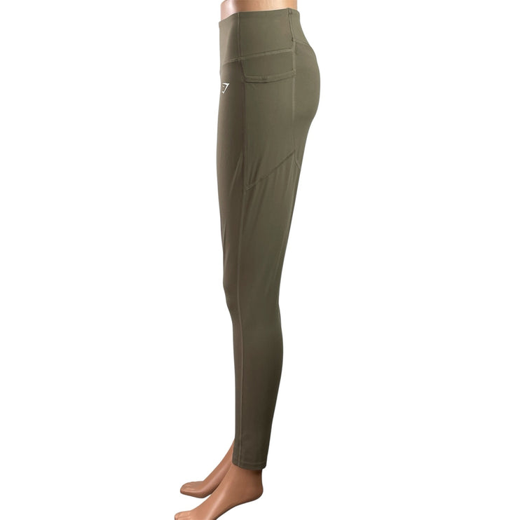 Gymshark Lifting Pocket Green High Rise Yoga Workout Athletic Leggings Pants M
