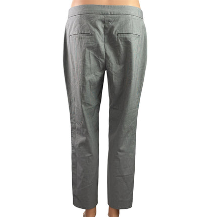 Zara Basic Woemns Gray Hounsdtooth Low Rise Straight Trousers Dress Pants Size 6
