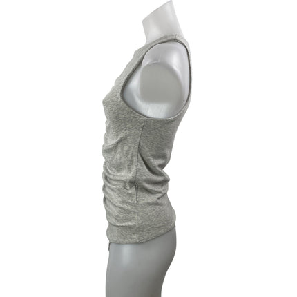 WeWoreWhat Women's Heather Gray Sleeveless Knit Ruched Tank Bodysuit Top Size M