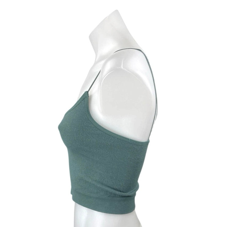 Urban Outfitters Out From Under Green Ribbed Knit Scoop Cami Tank Crop Top M