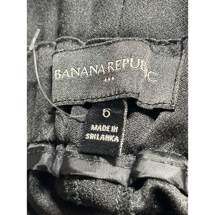 Banana Republic Women's Black Pleated High Waist Mini Wide Leg Paperbag Shorts 6