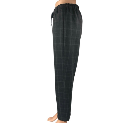 Aritzia Babaton The Group Women's Black Plaid High Rise Tapered Trousers Pants S