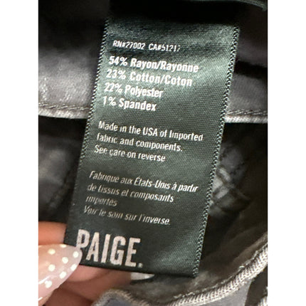 Paige Womens Purple High Waisted Casual Cotton Slim Straight Denim Jeans Size 34