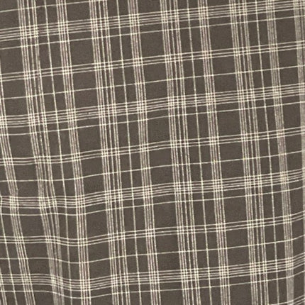 H&M Mens Brown Plaid Slim Fit Straight Leg Mid Rise Chino Trousers Pants Size 30