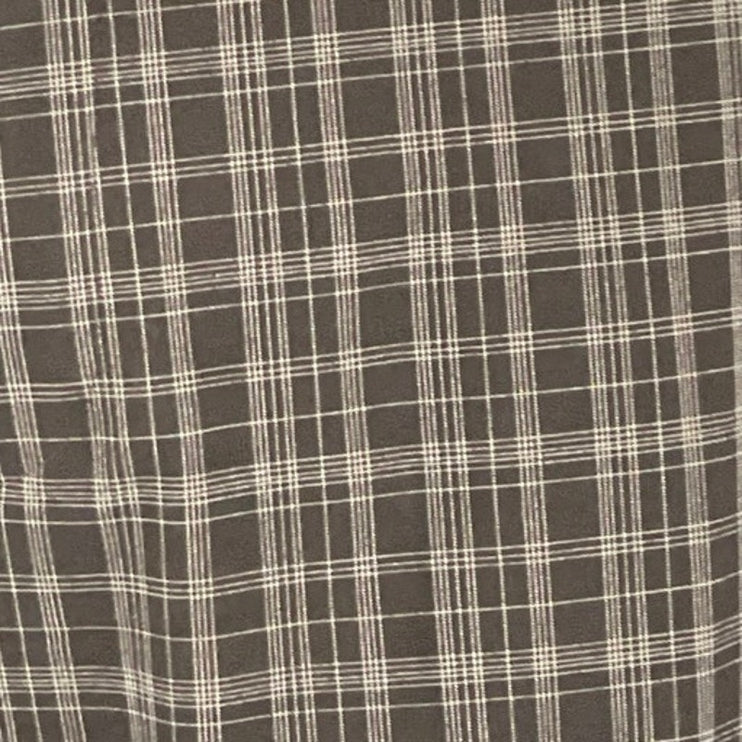 H&M Mens Brown Plaid Slim Fit Straight Leg Mid Rise Chino Trousers Pants Size 30