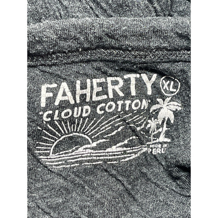 Faherty Mens Cotton Dark Gray Crew Neck Short Sleeve Basic Tee T-Shirt Top Sz XL