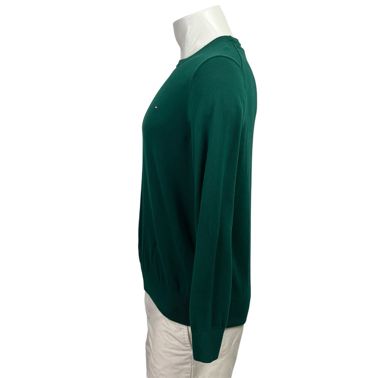 Tommy Hilfiger Men's Green Crew Neck Knit Long Sleeve Sweatshirt Sweater Top S