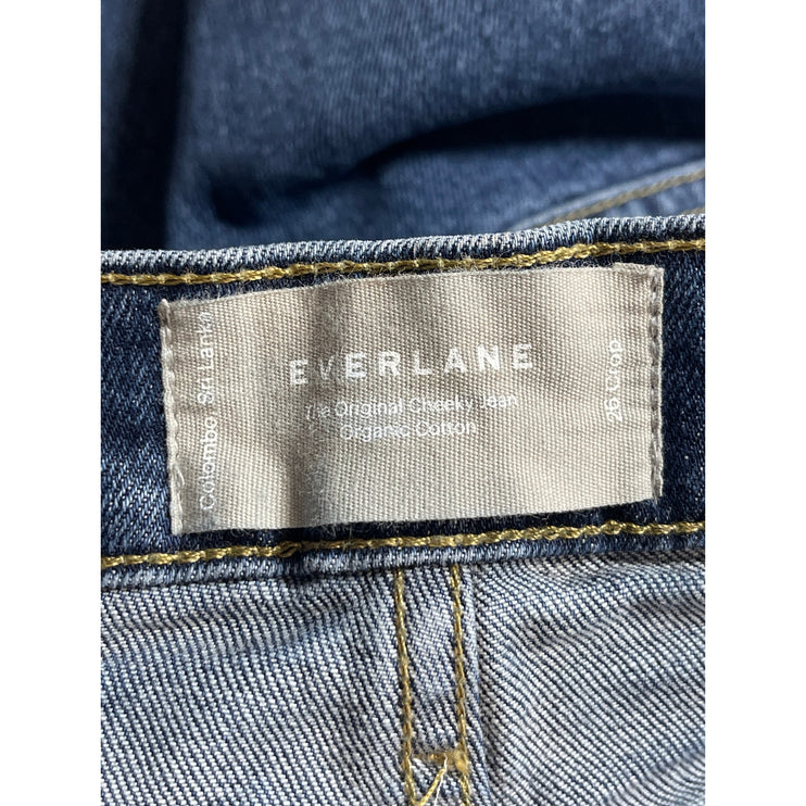 Everlane The Original Cheeky Blue High Waisted Skinny Leg Denim Jeans Pants 26