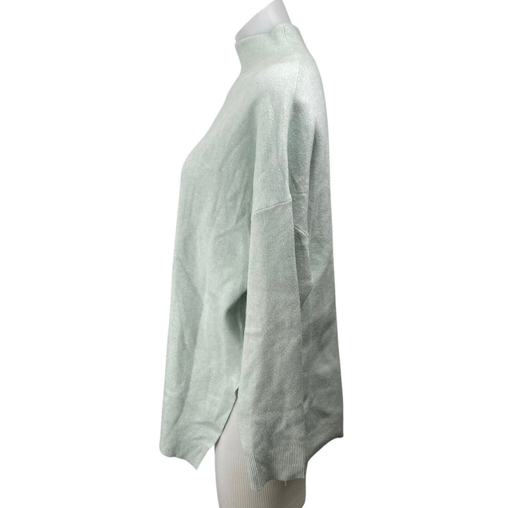 Stradivarius Women's Light Green Turtlemeck Long Sleeve Knit Sweater Top Size S