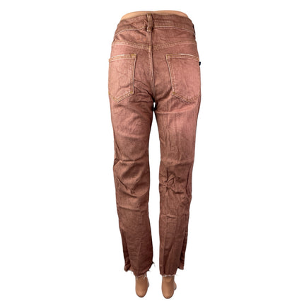 Anthropologie Pilcro Distressed Ripped Frayed Hem Straight Denim Jeans Pants 27