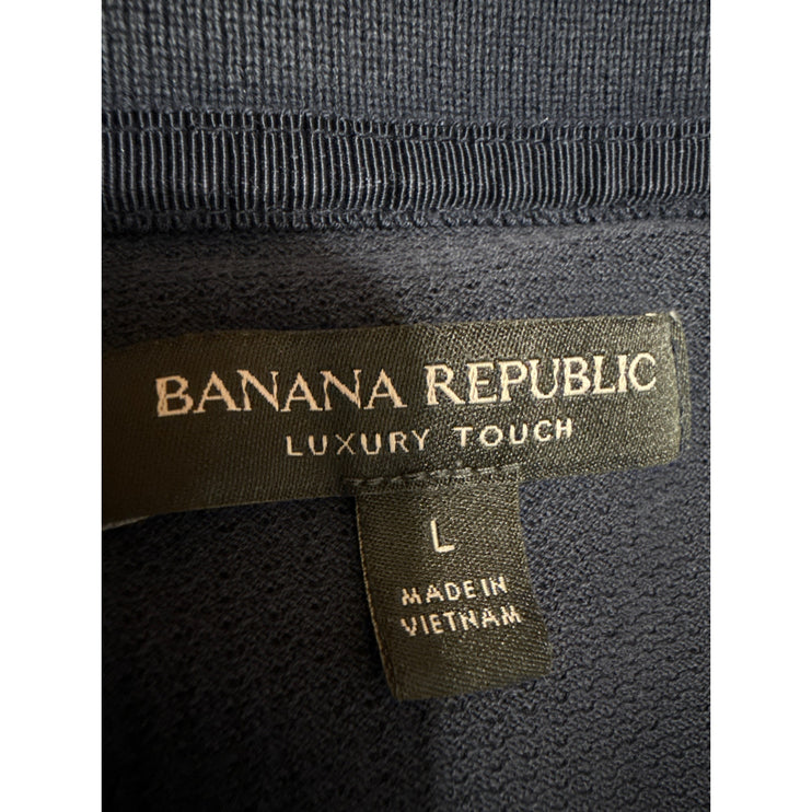 Banana Republic Luxury Touch Men's Blue Short Sleeve Collared Polo Shirt Top L
