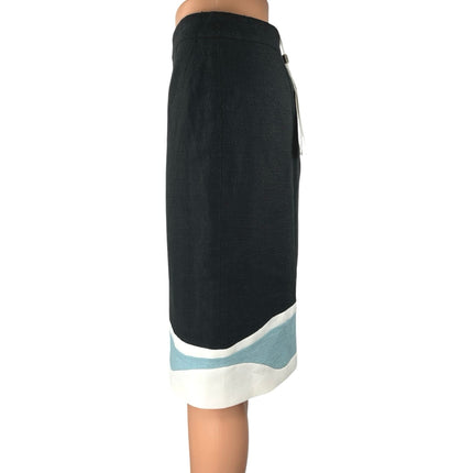 NEW Hugo Boss Black Multicolor Knee Length Knit Straight Pencil Skirt Size 16