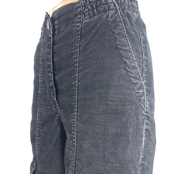 Topshop Women's Black High Rise Wide Leg Baggy Cargo Y2k Denim Jeans Size 0
