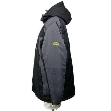 Outdoor Sport Men's Black Full Zip Long Sleeve Hooded Windbreaker Jacket Sz 3XL