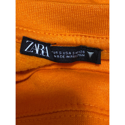 Zara Women's Coral Crew Neck Long Sleeve Knit Boxy Sweater Sweatshirt Top Size S