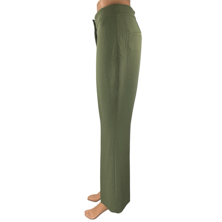 Aritzia Wilfred Olive Green High Waisted Flared Bootcut Trousers Dress Pants 4