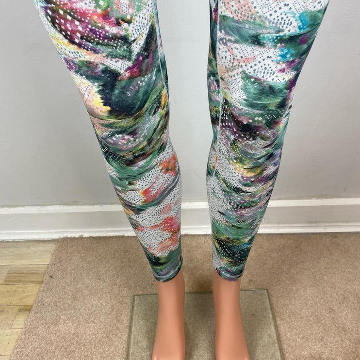 PrAna Womens Athletic Multicolor Pillar Floral Printed Workout Leggings XS