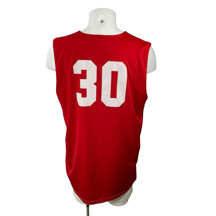 SMASH Athletics Men's Red Yellow NYC Basketball 30 Reversible Jersey Tank Top XL