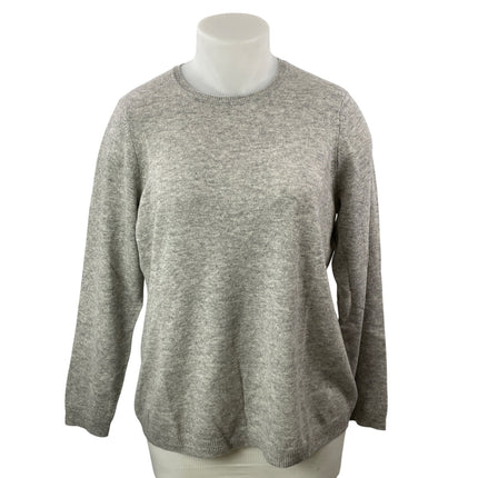 NEW Charter Club Women's Gray 100% Cashmere Long Sleeve Knit Sweater Top Size 2X