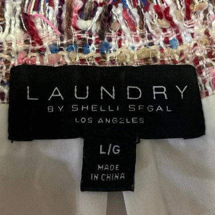 Laundry by Shelli Regal Multicolor Tweed Long Sleeve Blazer Cardigan Jacket L