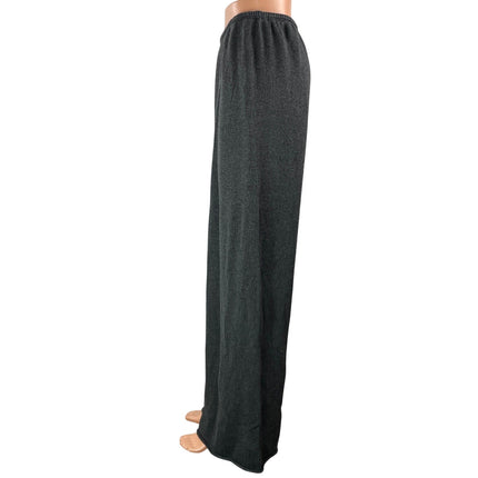 ELCE SWIM Gray High Rise Knit Elastic Waist Relaxed Wide Lounge Trouser Pants S