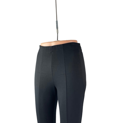 Anine Bing Max Women Black Slit Hem High Waisted Pintuck Career Leggings Pants 4