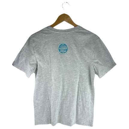 Disney Kids Girls Gray Castle Stamps Graphic Short Sleeve T Shirt Tee Top Size S