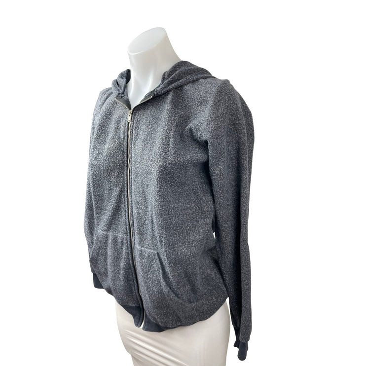 John Galt Women's Gray Hooded Long Sleeve Sweater Hoodie Sweatshirt Jacket Top M