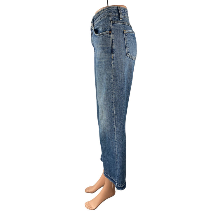 Closed Women's Blue Patchwork Colorblock High Rise Wide Leg Baggy Denim Jeans 25