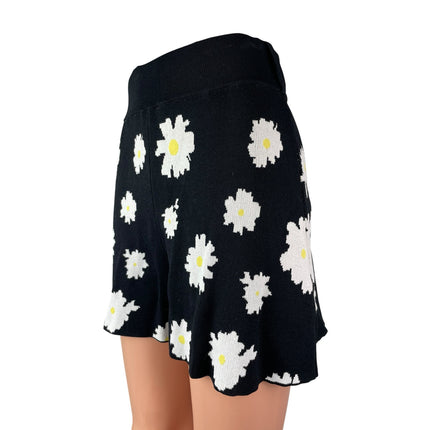 Maje Isseca Women's Black Floral High Rise Elastic Waist Casual Lounge Shorts 1