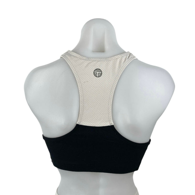 Tory Burch Sport Women Black Colorblock Racerback Yoga Athletic Sports Bra Top M