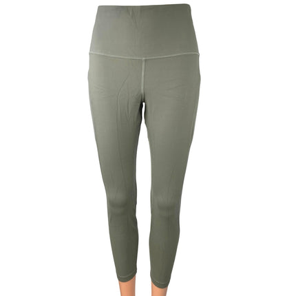 Lululemon Women's Green High Waisted Yoga Capri Athletic Leggings Pants Size 4