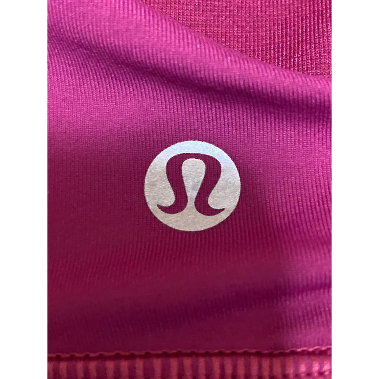 Lululemon x Peloton Maroon Pink Sleeveless Strappy Sports Bra Crop Tank Top Sz 6